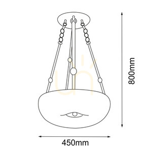 Pendant Light Antigo Button 45 Polished Brass 3-Light E27 8176 small 1