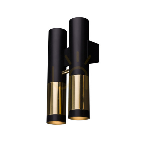 Check Wall Light Antigo Kavos 2 Polished Brass Black 30 cm 8360