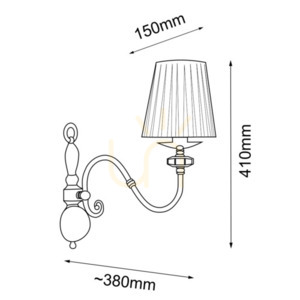 Wall Light Antigo Lilosa 1 Polished Brass E14 41 cm 8395 small 1
