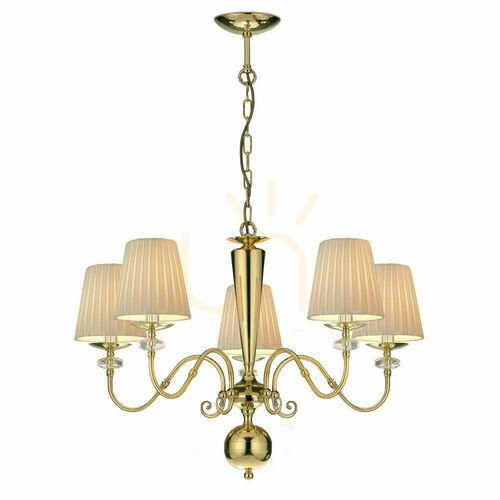 Check Pendant Light Antigo Lilosa 5 Brass E14 75 cm 8679