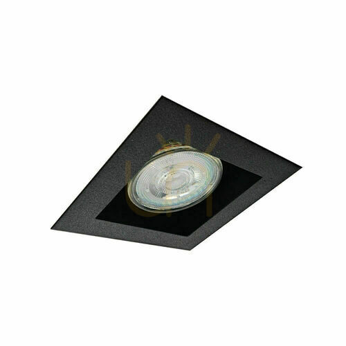 Check Recessed Lamp Antigo Cage Mini 1 Black Steel GU10 LED 9x9 cm 3032