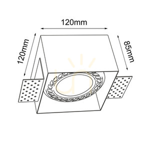 Recessed Light Antigo Cage Black 12x12 cm Steel LED ES111 3268 small 1