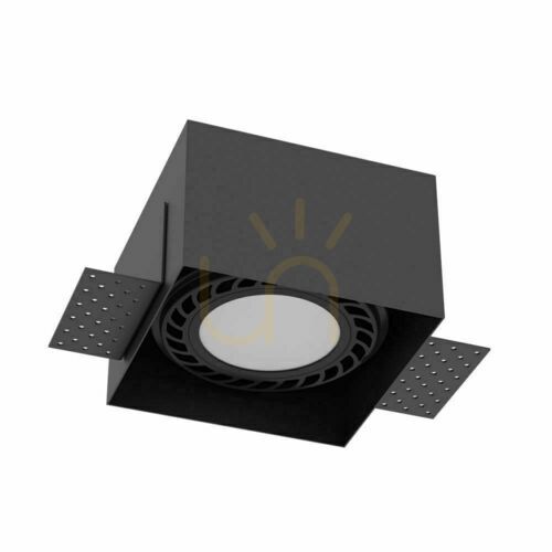 Check Recessed Light Antigo Cage Black 12x12 cm Steel LED ES111 3268
