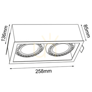 Recessed Ceiling Light Antigo Cage 2 Black Steel ES111 3274 small 1