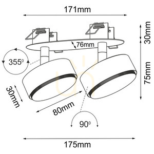 Recessed Light Antigo Drop 2 Black GX53 Steel 3261 small 1