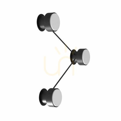 Check Wall Light Antigo Etna 3 Black Steel GX53 LED 1023