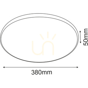 Plafon LED Antigo Ika 38x38 cm 4000K biały czarny 1065 small 1