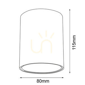 Ceiling Light Antigo Point GU10 Black 11.5 cm Steel 1254 small 1