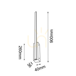 Wall Light Antigo Slim W 90 Black LED 4000K Steel 4022 small 1