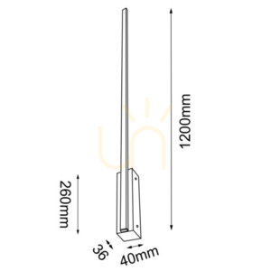 Wall Light Antigo Slim W 120 White LED 120 cm 4029 small 1