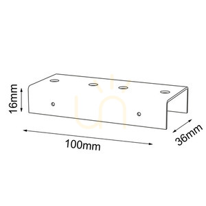 Busbar Connector Antigo Line Move straight black steel 100 mm 1017 small 1