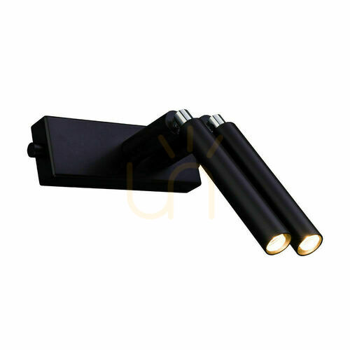 Check Wall Light Antigo Alha E 2 Black Steel G9 2-Light 9014