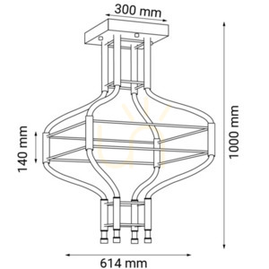 Pendant Light Antigo Alha S 4 Black LED 61.4 cm Steel 9056 small 1