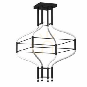 Pendant Light Antigo Alha S 4 Black LED 61.4 cm Steel 9056 small 0