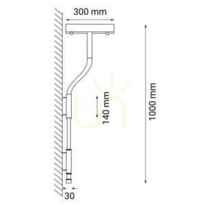 Indoor Wall Light Antigo Alha S Black LED 100 cm 4000K 9068 small 1