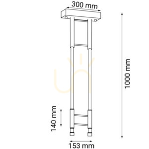 Pendant Light Antigo Alha S 2 Black LED 3000K 100 cm 9071 small 1