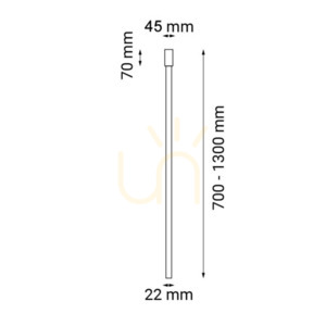 Ceiling Light Antigo Alha White Steel LED G9 110 cm 9173 small 1