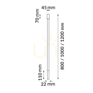 Ceiling Light Antigo Alha White Steel 100 cm G9 LED 9296 small 1