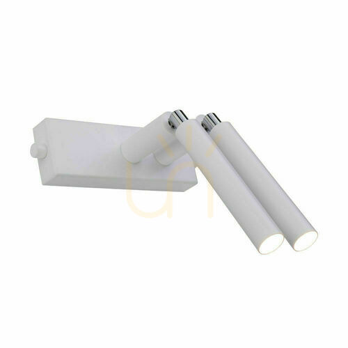 Check Wall Light Antigo Alha E 2 White Steel G9 LED 9339