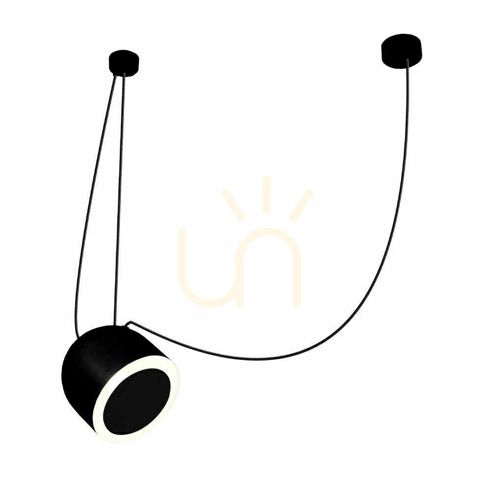 Pendant Light Antigo DOBO 1 Black Steel E14 LED 80 cm 9035