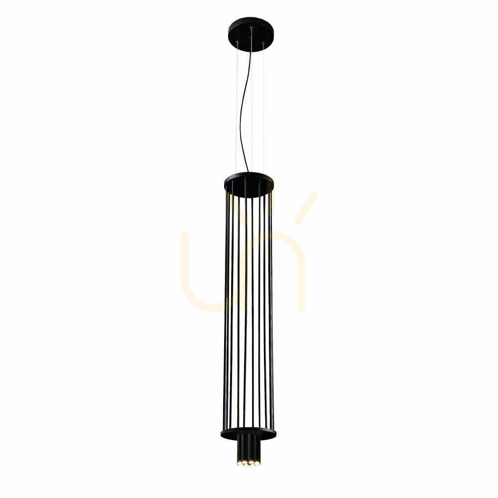Pendelleuchte Antigo IHI 8-flammig schwarz Stahl G9 264 cm 9007
