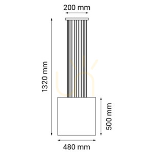 Pendant Light Antigo IHI Black 48 cm Steel E27 LED 9042 small 1
