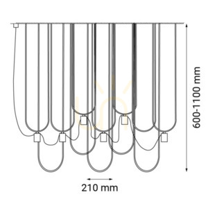 Pendant Light Antigo Udin 6 Black Platinum Steel LED MR11 9783 small 1