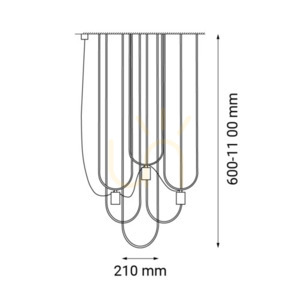 Pendant Light Antigo Udin 3 Black Platinum Steel 9784 small 1