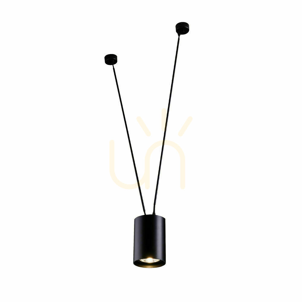 Pendant Light Antigo VIWIN 1 Black Steel 100 cm LED ES111 9020