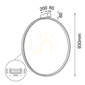 Wall Light Antigo Agaro 87 Gold LED 4000K 930 mm 4315 small 1