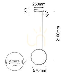 Pendant Light Antigo Agaro Black LED 57 cm 3000K 5300 small 1