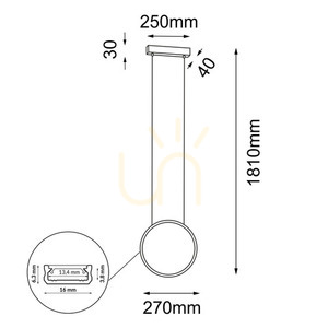 Pendant Light Antigo Agaro 27 Gold LED 4000K 5317 small 1