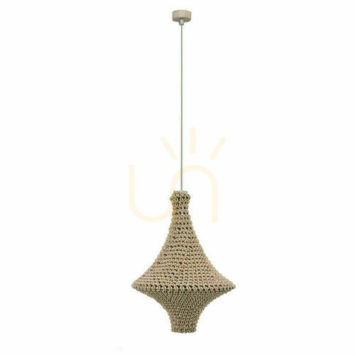 Check Pendant Light Antigo Alda S Beige 30 cm Steel Cotton E27 5117