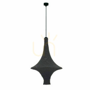 Pendant Light Antigo Alda M Black Steel Cotton 42 cm 5112 small 0