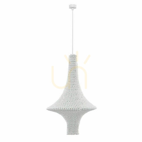 Check Pendant Light Antigo Alda M White Steel Cotton 42 cm E27 LED 5115