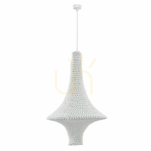 Check Pendant Light Antigo Alda L White 50 cm Steel Cotton LED E27 5116