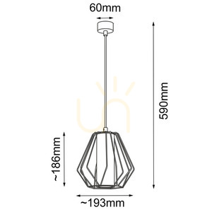 Pendant Light Antigo Alkaza Black Steel GU10 19.3 cm 5023 small 1