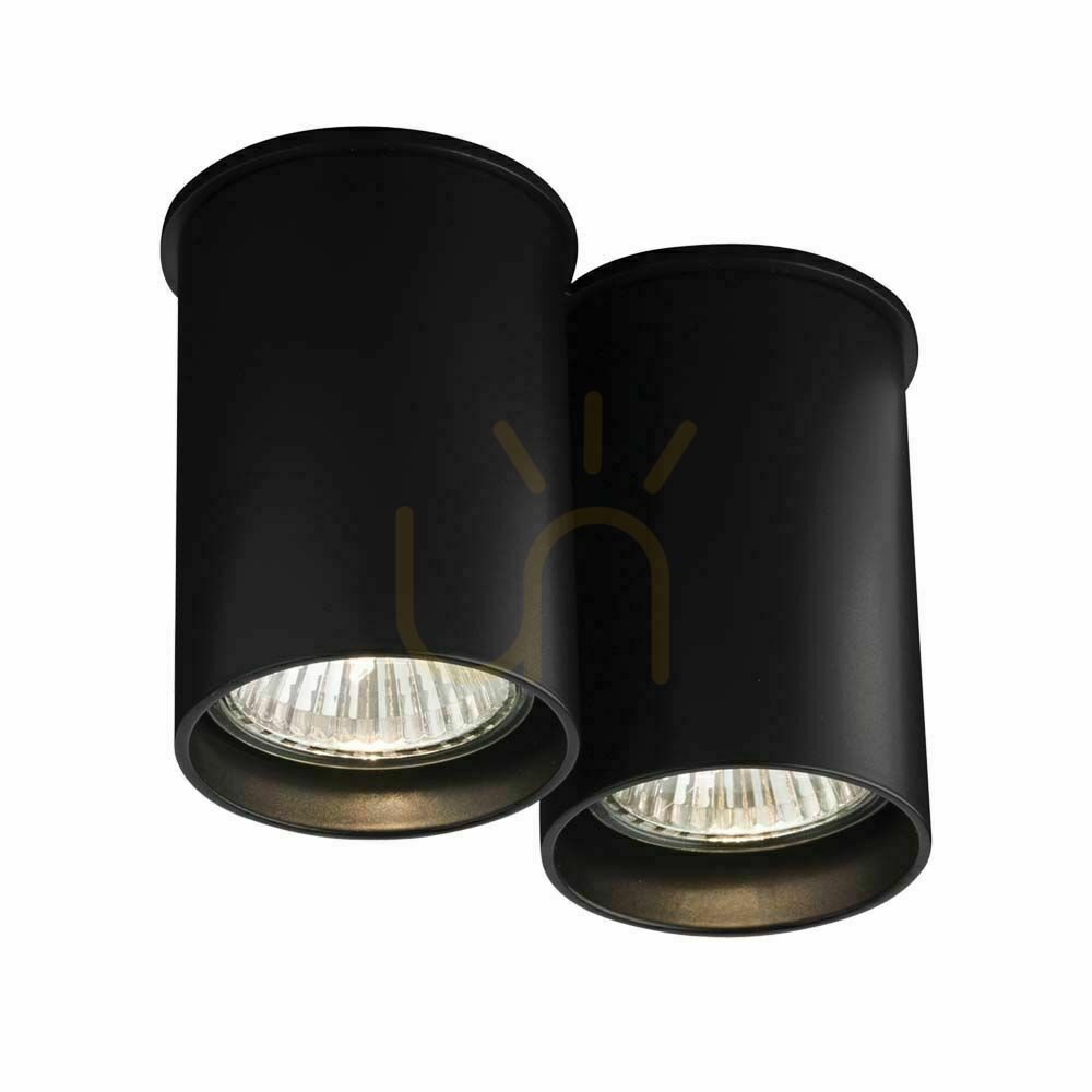 Ceiling Light Antigo Arida 2 Black GU10 2-Light 13 cm Aluminum Steel 1112