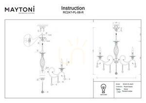 GRACE pendant lamp RC247-PL-08-R Maytoni small 2
