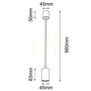 Pendant Light Antigo Dakata 1 Black Aluminum Steel LED MR11 56 cm 5632 small 1