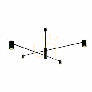 Pendant Light Antigo Dakata 4 Black 124.5 cm Aluminum Steel 5636 small 0