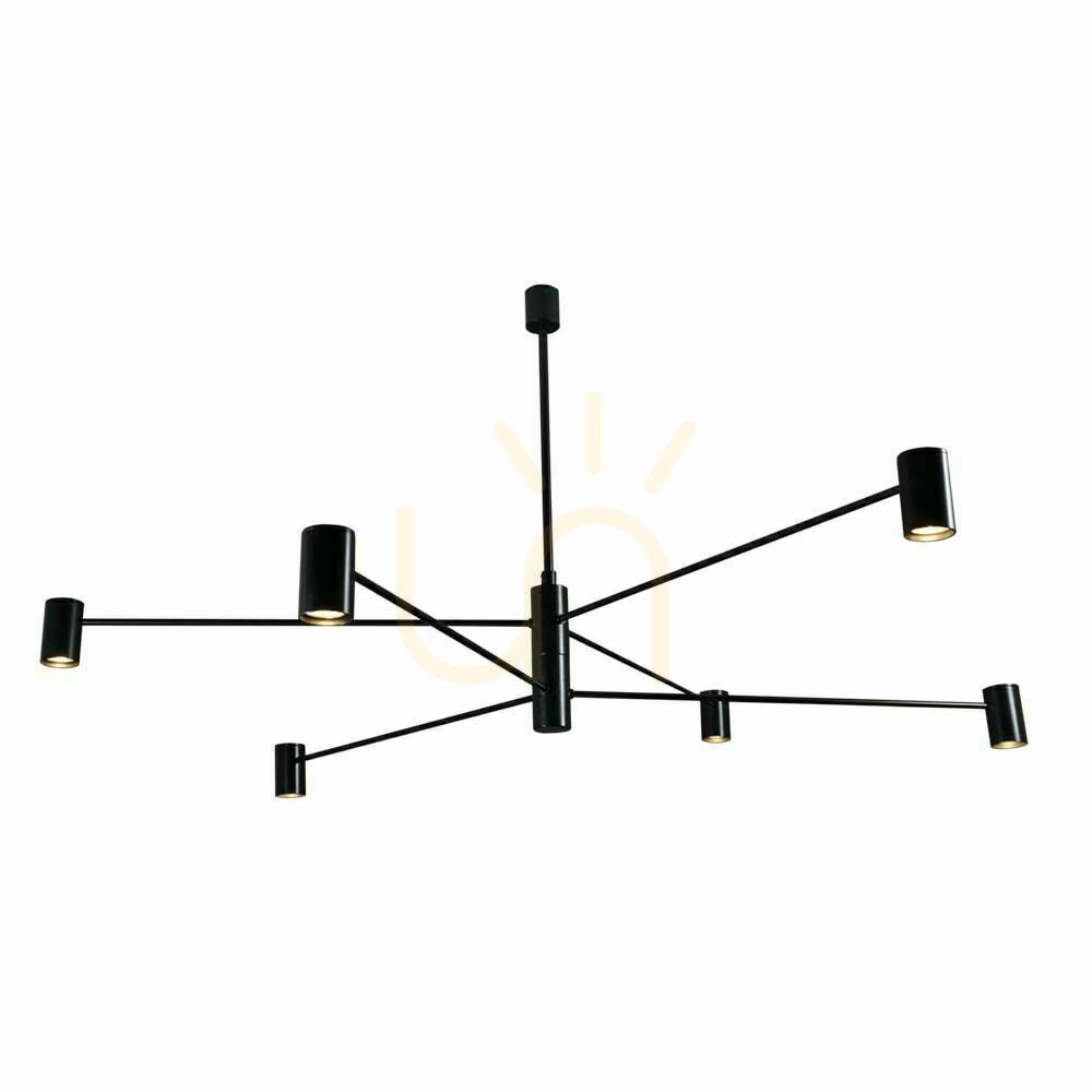 Pendant Light Antigo Dakata 6 Black 124.5 cm MR11 LED 5638