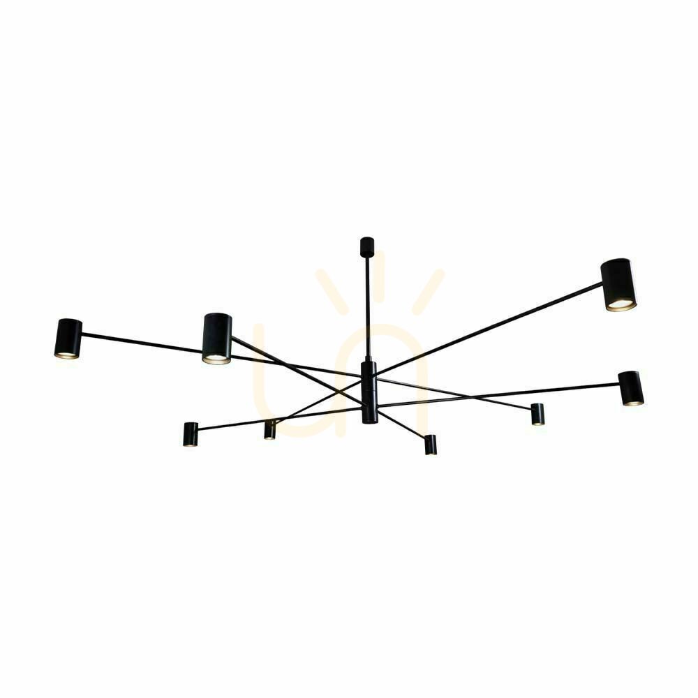 Pendelleuchte Antigo Dakata 8-flammig schwarz 158 cm MR11 5640