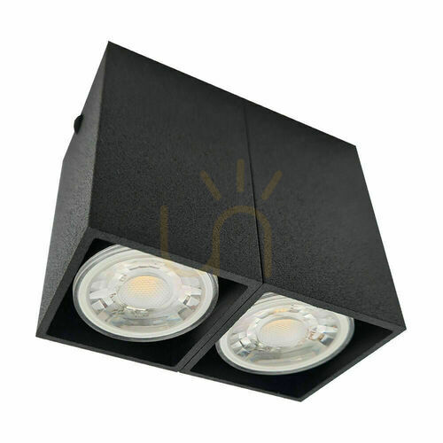 Check Ceiling Light Antigo Doha 2 Black Steel LED MR11 80 mm 1096