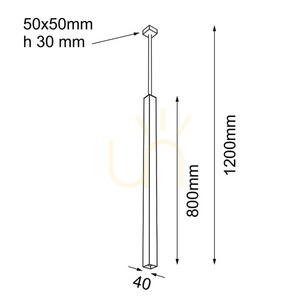 Pendant Light Antigo Doha Black 120 cm Aluminum LED MR11 5701 small 1