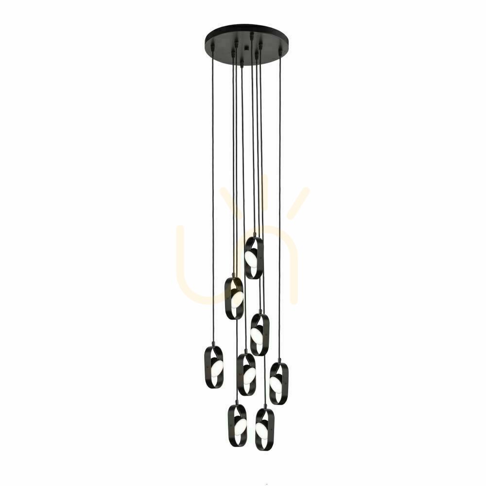 Pendelleuchte Antigo Furoku 8 LED schwarz 4000K 8539