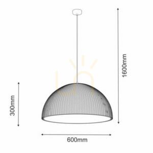 Pendant Light Antigo Gandra White Matte 60 cm E27 LED 5025 small 1