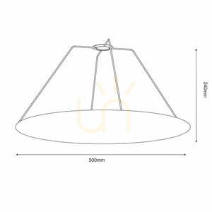 Przesłona do lampy wiszącej Antigo Gandra 5055 biała transparentna 50x50 cm small 1