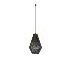 Pendant Light Antigo Hagata Grey 40 cm Steel Cotton E27 LED 5124 small 0