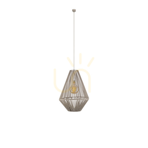 Check Pendant Light Antigo Hagata Beige 40 cm Cotton Steel E27 5127